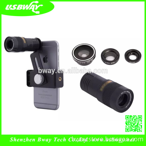 2015 hot fashion 3 in 1 clip mobile phone cell camera lens